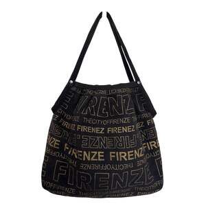 Robin Ruth tote Firenze black gold tote bag zipper closing double handles